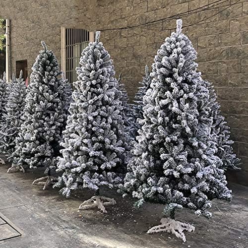 Dulplay 9.8ft נוהר עץ חג המולד מלאכותי שלג, Spruce Premium Hinged 2300 טיפים עץ אורן חג המולד לקישוט חג-6.8ft