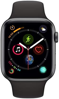 Apple Watch Series 4 - חלל אלומיניום שחור עם להקת ספורט שחור