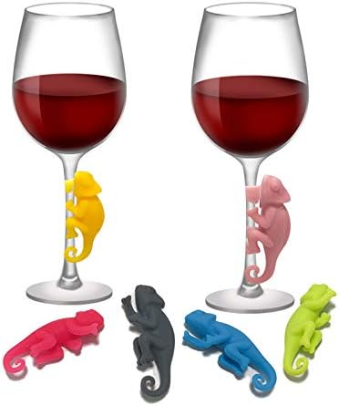 תווית יין ג'ל תליון כוס תליון כוס אדומה כוס סילקה זכוכית ומטבח יצירתי ， מארגן כוס יין בר אוכל