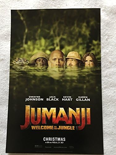 Jumanji - 11 X17 D/S פוסטר סרט פרומו מקורי 2017 דוויין הרוק ג'ונסון קווין הארט ג'ק בלאק