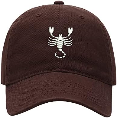 L8502-LXYB כובע בייסבול גברים עקרב עקרב עקרב רקום כותנה כותנה כותנה כובע יוניסקס כובעי בייסבול