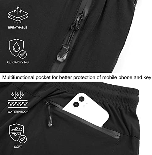 Suwangi Womens Ways Wking Cargo מכנסיים קצרים מהירים קמפינג קמפינג יבש מהיר מכנסיים קצרים עם כיסי רוכסן מטיילים מכנסיים קצרים חיצוניים