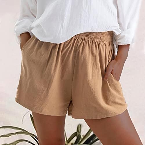 מכנסיים קצרים לנשים, נשים מזדמנים של קיץ מותניים מותניים מכנסיים קצרים עם מכנסיים קצרים של מכנסי כיס חוף מכנסיים קצרים