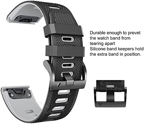 DJDLFA 22 26 ממ עבור Garmin Fenix6 6S 6X Pro Smart Watch Strap להקת סיליקון fenix 5x 5 פלוס forerunner935 945 רצועת שחרור מהירה של Enduro