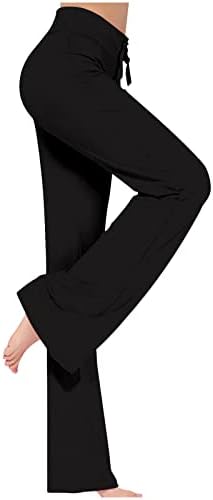 מכנסי יוגה ברגליים רחבות נשים ארוכות מודאליות נוחות מכנסיים רופפים ברגל ישר ליוגה המנהלת מכנסי טרנינג ספורטיביים