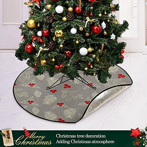 חג שמח 04 מחצלת עץ אטום למים עץ עץ שטיח מחצלת מחצלת מתחת לאביזר עץ חג המולד לקישוטי מסיבת חג חג המולד 28 אינץ '