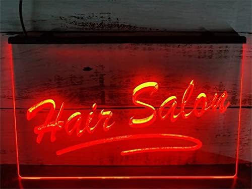 שיער DVTEL סלון ניאון שלט LED דוגמנות אור אותיות זוהרות שלט לוח אקרילי ניאון אור דקורטיבי, 60x40 סמ מסעדה בר קפה קפה בר קפה