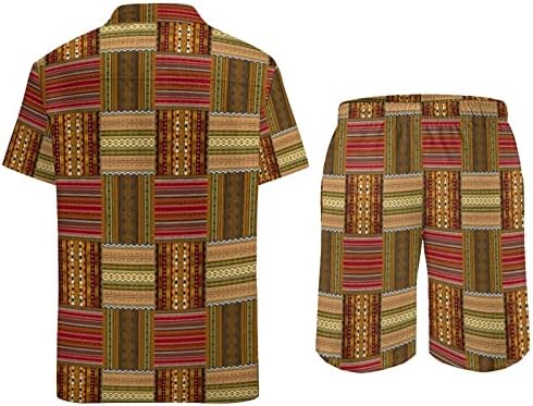 Baikutouan דקורטיבי מסורתי של גברים אפריקאים הוואי חליפות חוף מזדמנים