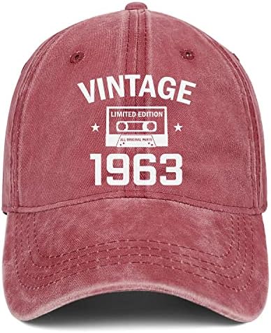 מצחיק 60 יום הולדת מתנות לגברים נשים 1963 כובעי בציר 60 יום הולדת קישוטי בייסבול כובע עבור 60 שנה ישן אמא