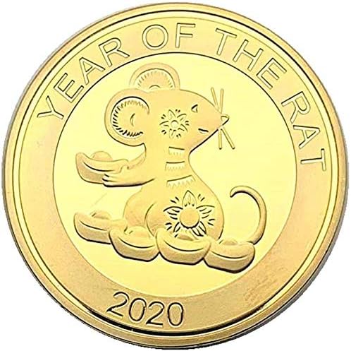 2020 שנה Gengzi שנה גלגל המזלות של מטבעות הנצחה מצופי זהב של בעלי חיים לחיית זהב לעיצוב משרדים בחדר בית