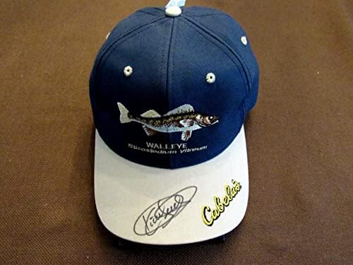 Kirby Puckett WSC Minnesota תאומים HOF חתום על כובע Cabelas Capelas כובע JSA - כובעי MLB עם חתימה