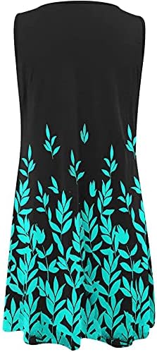 שמלת חוף לנשים 2023 גזרת קיץ צוואר צוואר בוהמי פרחוני שמלת פרחים בוהמיית שמלת טנק נדנדה מיני ליין