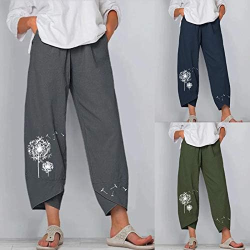 קפריס נשים של פירו למכנסי רגליים רחבים בקיץ המותניים הגבוה