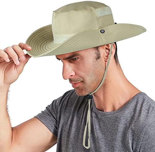 גברים שמש כובע הגנה רחב ברים קיץ כובע עמיד למים לנשימה דיג כובע מתקפל חיצוני כובע