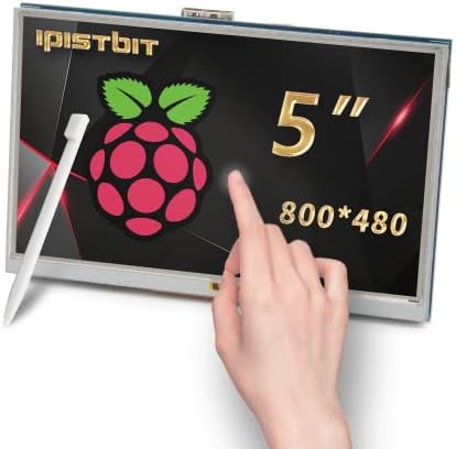 IPISTBIT Raspberry Pi צג מסך מגע 5 אינץ 'מסך HDMI תצוגת מסך 800x480 תואם לפטל PI 4 3B+ 3B 2B BB BB BANANA BNANA PI JETSON NANO Windows 10 8 7