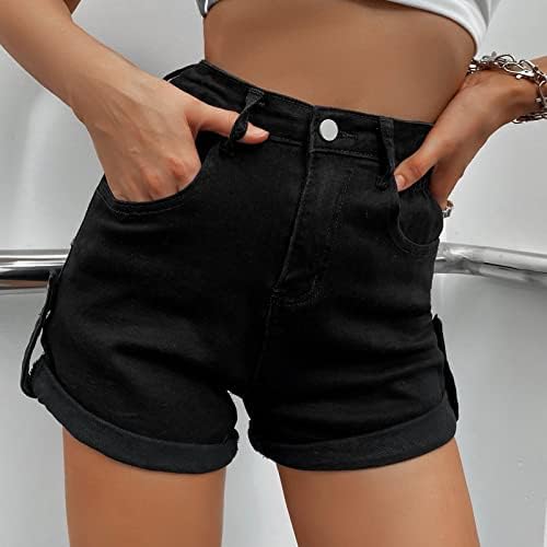 מכנסיים קצרים לנשים קיץ מזדמן פלוס בגודל מותניים גבוהים משוחררים מכנסי כושר מכנסיים קצרים אמריקאים דגל אמריקאי נוח חוף חמוד מכנסי קז'ואל קז'ואלים