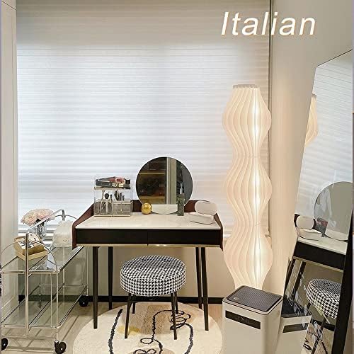 פקפן ייחודי תאורת רצפה פוסט-מודרנית מנורת עמידה גלי לבן עם צל אקרילי לסלון חדר שינה מנורות קריאה משרדי 69.3 בקוטב גבוה מנורות הובלה אור