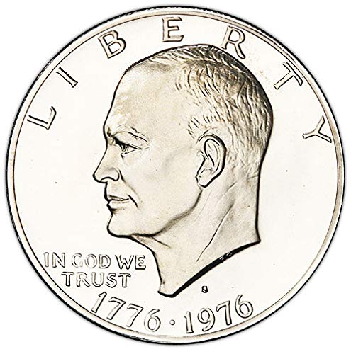 1976 S הוכחה לבוש סוג 2 Bicentennial Eisenhower Dollar Choice Uncirulated Us Mint