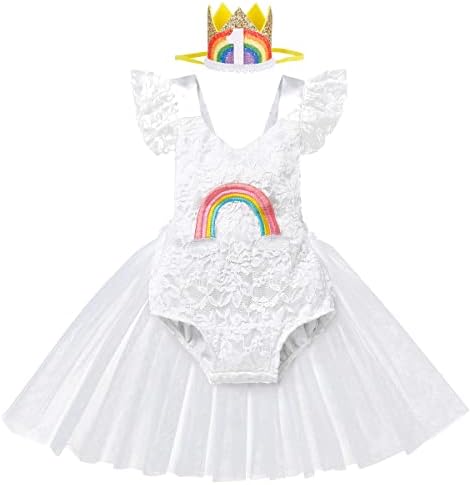 פעוטות תינוקות תינוקות יום הולדת 1 תלבושת תחרה טול רומפר טוטו שמלת עוגת כתר סמאש נסיכה בוהו בגדים צילום