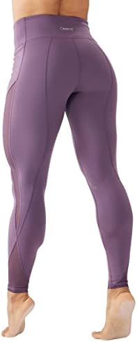אונגסופט גבוהה מותן יוגה מכנסיים לנשים ריצה אימון רשת חותלות צד כיסי גוץ הוכחת בטן שליטה