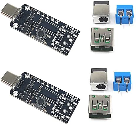 2PCS USB-C PD QC DC5V 9V 12V 15V 20V 20 וולט מתח מתח מתכוונן מודול 5A סוג C קלט זכר