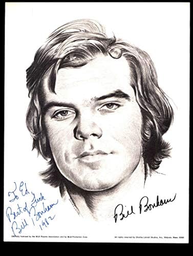 ביל בונהאם יד חתמה 8.5x11 לינט 1974 ליטו חתימת צילום שיקגו קאבס
