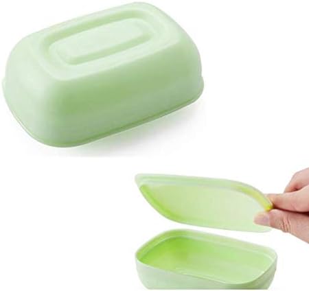 WSZJJ קופסת סבון אטומה, ריבוע מפלסטיק עם מכסה קופסת סבון אטומה קופסת סבון אטומה למים ניידת