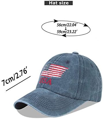 כובעי דגל אמריקאים של לנגז'ן לגברים ונשים ארהב דגל כובע בייסבול מתכוונן.