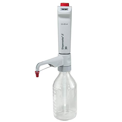 BrandTech Scientific 4600350 Dispensette S Digital Bottletop מתקן עם שסתום סטנדרטי, 2.5 Ml-25 מל קיבולת