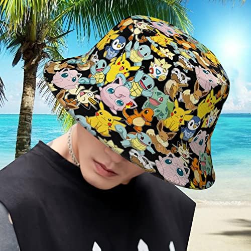 כובעי דלי מצוירים לנשים גברים יוניסקס דייג חיצוני הגנה על UV לחוף דיג חיצוני