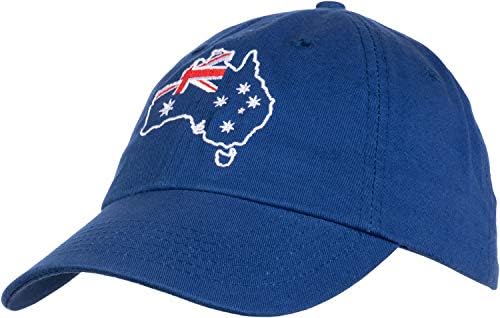 אוסטרליה גאווה / אוסטרלי אוסי דגל ספורט מאוורר נמוך בכושר בייסבול כובע אבא כובע רויאל כחול