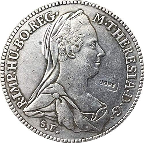 מטבע אתגר 1780 אוסטריה 1 מטבעות קונוונטיסטלר מטבעות עותק 41 ממ לקולקציית מטבעות עיצוב משרדים בחדר הבית