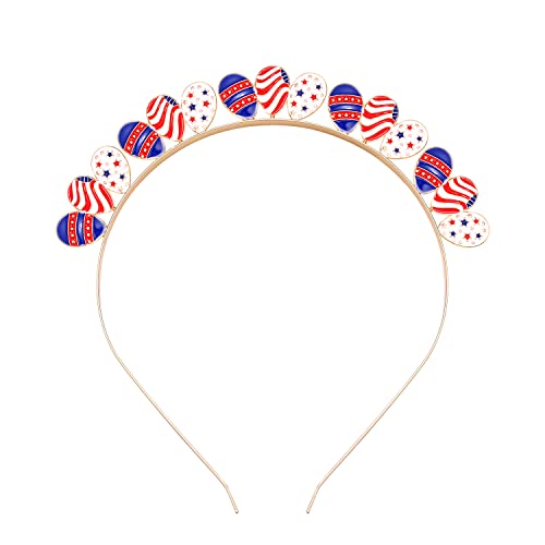 4 ביולי סרטי ראש פטריוטית שיער חישוק אמריקאי ריינסטון אמייל בלון פרפר ארהב כוכב גומייה לשיער עצמאות יום שיער חישוק לנשים חג מסיבת שיער אבזרים