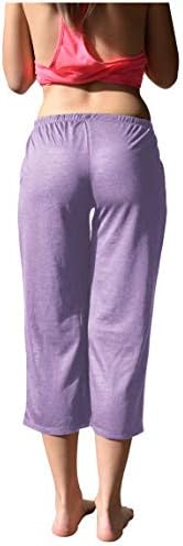 4 חבילות נשים מזדמנים פעילות רגועה כושר זורם קפרי חצי צמרת ברמודה קצוצה מכנסי טרקלין קצרים