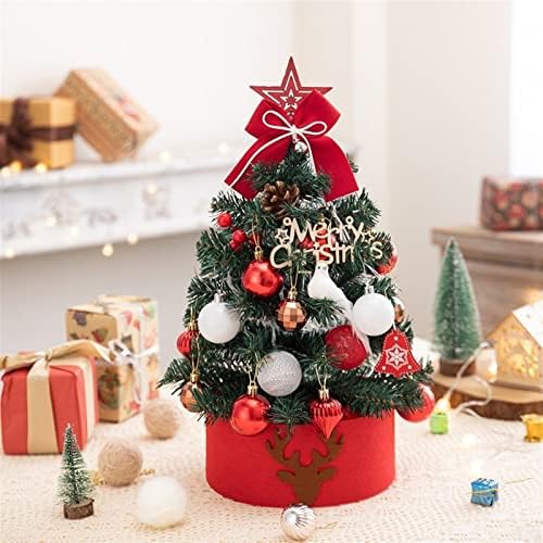 עץ חג המולד מיני של אטי, עץ חג המולד מלאכותי בגודל 18 אינץ 'עם פנסי LED וקישוט