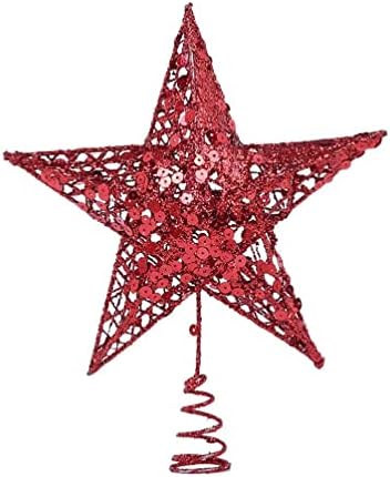 כוכב עץ חג המולד של Vorcool קישוטי עץ חג המולד קישוטי עץ חג המולד כוכב עליון לקישוטים לחג המולד - חיתוך עץ חג המולד