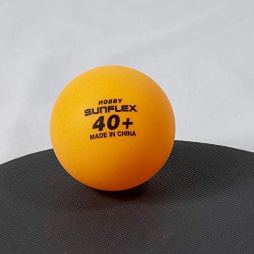 כדורי טניס שולחן תחביב של Sunflex - חבילה של 12 כדורי פונג פינג - פלסטיק 40+ חבילת טניס שולחן של כדורי אימונים - זמינים בשני צבעים לבנים וכתומים