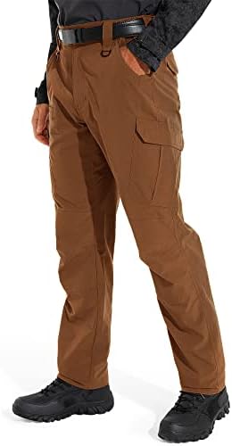 מכנסי מטען טקטיים קלים של KFUBUO מכנסי מטען טקטיים, מכנסי עבודה עמידים במים מכנסיים רגועים בכושר