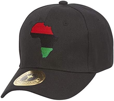 הכבידה אשכולות פאן אפריקה יבשת תיקון שחור מתכוונן בייסבול כובע