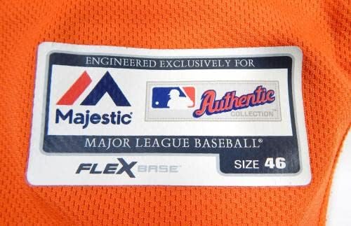2013-19 יוסטון אסטרוס 57 משחק נעשה שימוש ב- Orange Jersey Nameplate הוסר 46 DP25525 - משחק משומש גופיות MLB