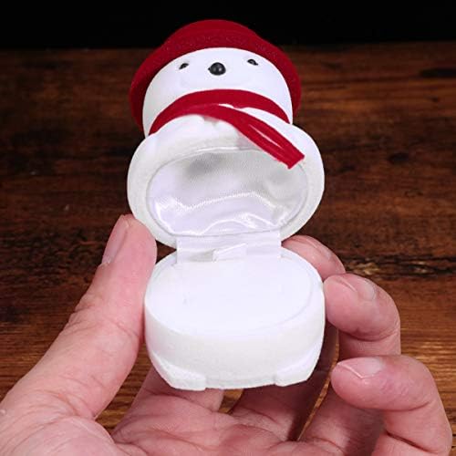 לבן ואדום שלג תכשיטי מקרה יצירתי שרשרת עגיל מיכל חג המולד אריזה תיבת פלנל תכשיטי טבעת מחזיק תכשיטי סטים