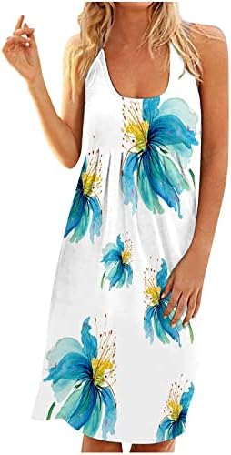 WPOUMV שמלות קיץ לנשים חוף הדפס פרחוני Sundress
