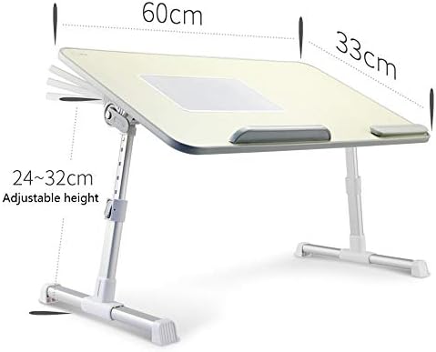 מחשב נייד Haieshop עומד למיטה שולחן מתקפל מגש מיטה נייד גובה שולחן מחשב נייד מתכוונן שולחן ארוחת בוקר שולחן