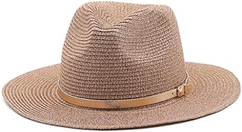 לרכוש כובע קש לנשים כובע פנמה כובע קיץ חוף נשי גברת מזדמנת נשים גברת שוליים שופיות כובע כובע כובע שמש כובע