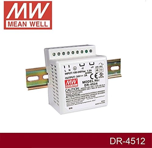 DIN Rail PS 42W 12V 3.5A DR-4512 Meanwell AC-DC SMP