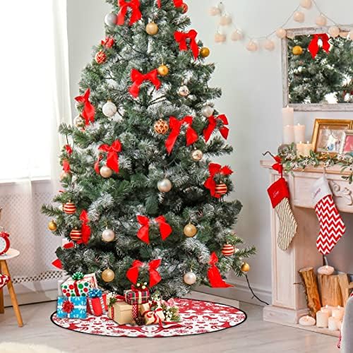 MNSRUU חצאית עץ חג המולד מחצלת עץ עץ עמיד למים להגנה על רצפה, קישוטים של איילים לחג המולד, 28.3 אינץ '
