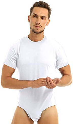 גברים עם שרוול קצר לחץ על כפתור מפשעה חולצות רומפר בגד גוף בגד גוף סרבל בגדי ספורט