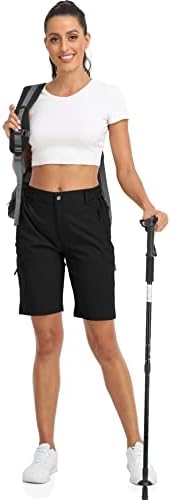 מכנסי טיולים רגליים של Nomolen 10 מכנסיים קצרים לנשים מהירות יבש קלות גולף ארוך מטען מכנסיים מזדמנים עם כיסים לטיולים בחוץ