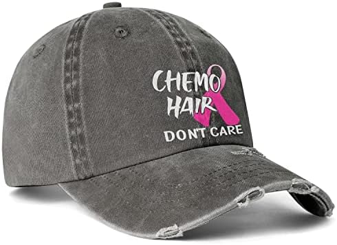 מתנה לסרטן שד לנשים - עיצוב לוגו סרט ורוד - כובע מודעות לסרטן השד במצוקה כובע בייסבול ג'ינס וינטג '