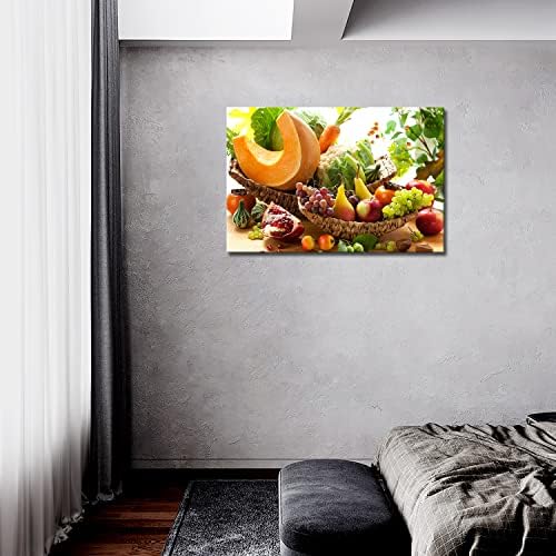 צבעוני ירקות שונים ואמנות קיר פירות ציור את התמונה הדפסה על תמונות קנבס לתמונות לקישוט עיצוב הבית מתנה